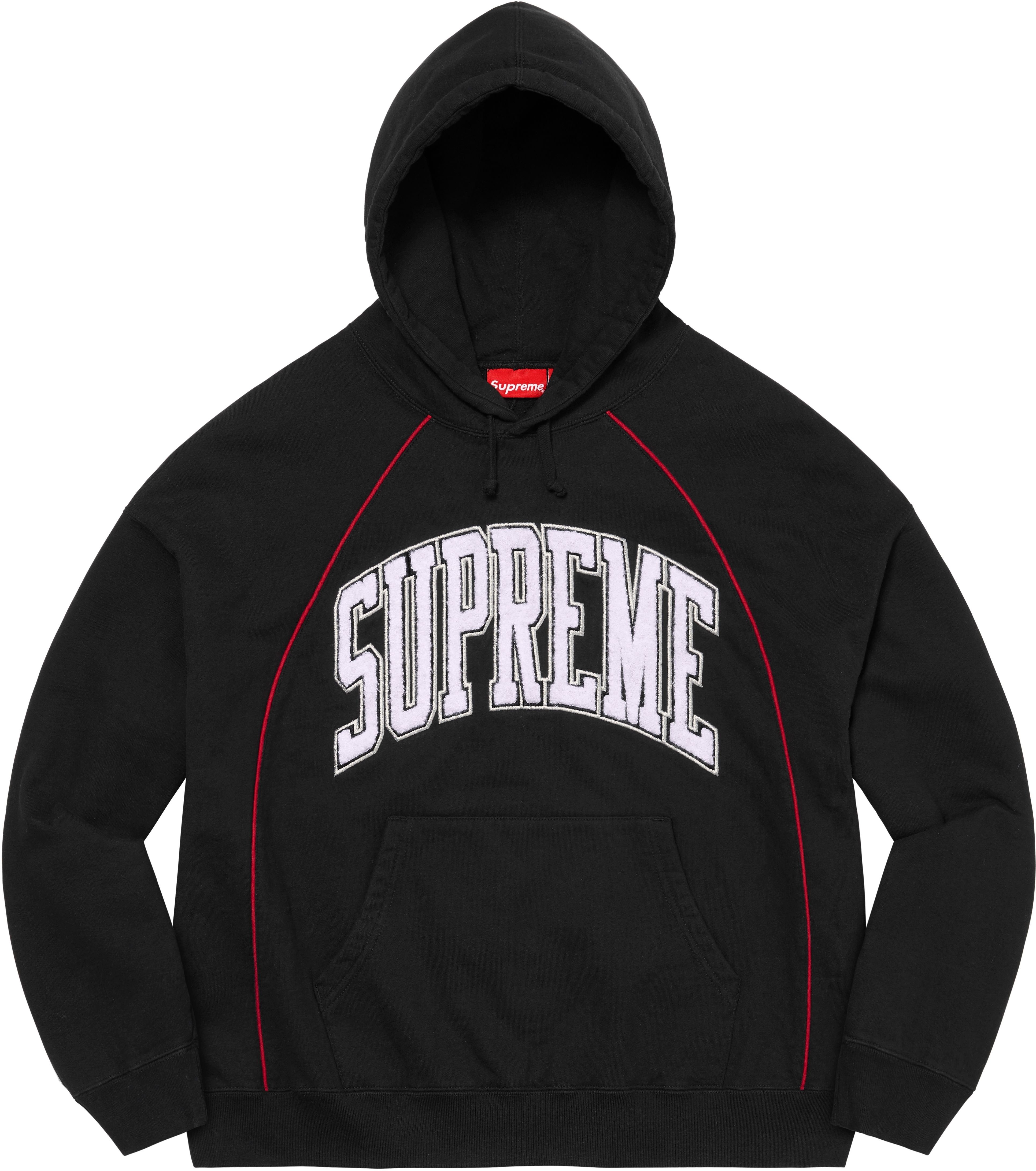 Boxy Piping Arc Hooded Sweatshirt view 16